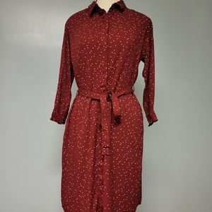 UniQlo midi dress, XS, maroon